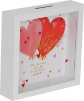 Spardose mit Glasfront Zur Hochzeit Ein Wunsch soll in...