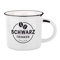 Becher Vintage Schwarz Trinker