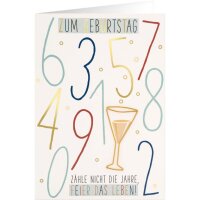 3D Grußkarte " Zum Geburtstag Zähle nicht...