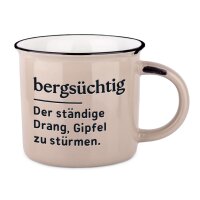 Becher Vintage Bergglück bergsüchtig