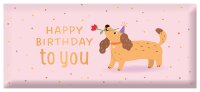 Schoko 30g Happy Birthday to you Goldveredelung (Hund)