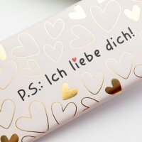 Schoko 30g P.S.: Ich liebe dich! Goldveredelung