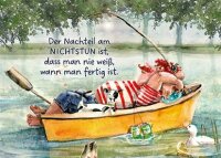 Ingrid Berendsen Der Nachteil am Nichtstun (Mann in Boot)...