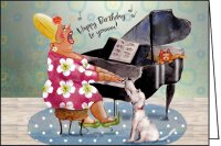 Ingrid Berendsen Happy Birthday (Frau am Flügel)...