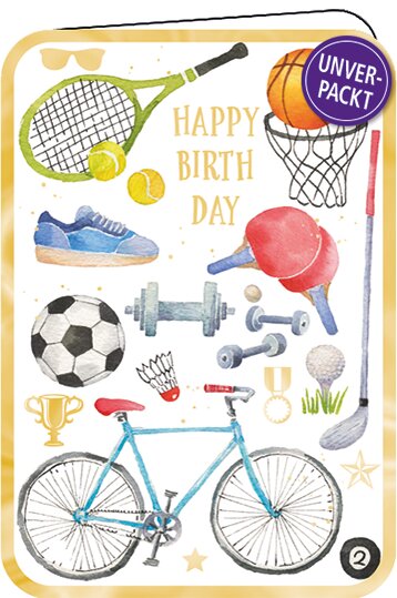 Happy Birthday (Sport) – Doppelkarte