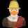 Ente Interduck mit Goldhelm