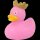Ente Mini mit Krone rose