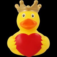Ente mit Gruß Herz – liebevolle Badeente mit...
