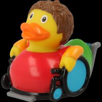 Ente Rollstuhlfahrer – starke Badeente mit...
