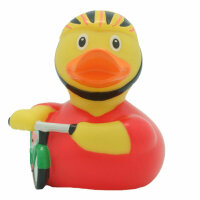 Ente Radfahrer – sportliche Badeente mit Tempo-Charme