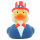 Ente Uncle Sam – patriotische Badeente mit Statement-Charakter