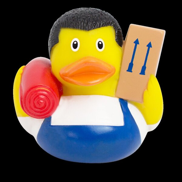 Ente Möbelpacker – kräftige Badeente mit Tatkraft