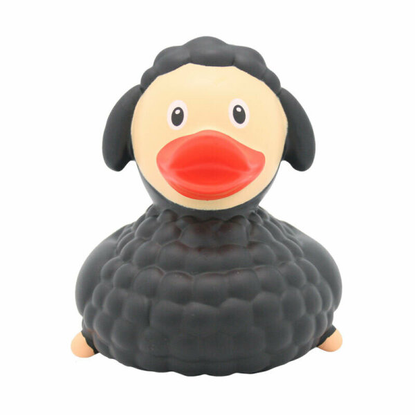 Ente Schaf schwarz – charmante Badeente mit Woll-Charakter