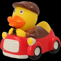 Ente Autofahrer – witzige Sammlerente im Fahrerlook