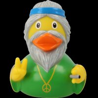 Ente Hippie Mann – lässige Badeente mit...