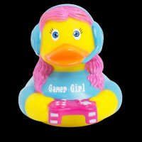 Ente Gamer Mädchen – trendige Badeente mit...