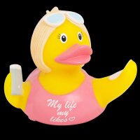 Ente Influencerin – stylische Badeente mit...