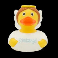 Ente Schutzengel weiß mit Schrift –...