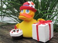 Ente Kautschuk Happy Birthday – festliche Badeente...