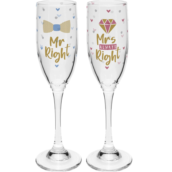 Sektglas Mr und Mrs