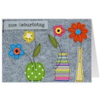 Filzkarte zum Geburtstag