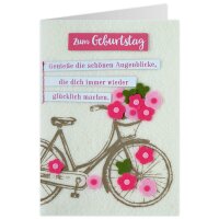 Filzkarte Genieße die schönen Augenblicke, die...