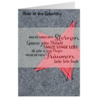 Filzkarte Heute ist dein Geburtstag