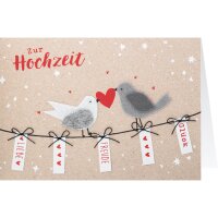 Filzkarte zur Hochzeit