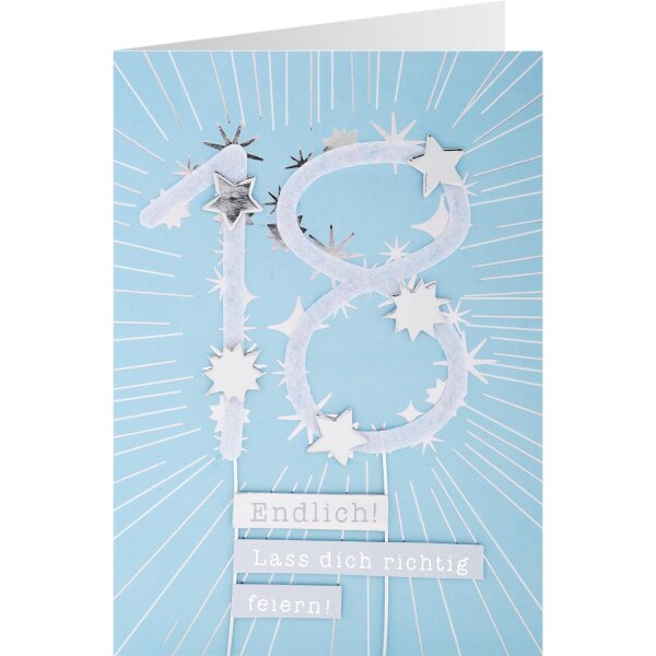 Filzkarte Endlich 18!