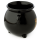 Becher Hubble Bubble schwarzer Kessel geformte Tasse aus Dolomit-Keramik