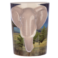Becher Elefant mit Savanne geformter Henkel Tasse aus...