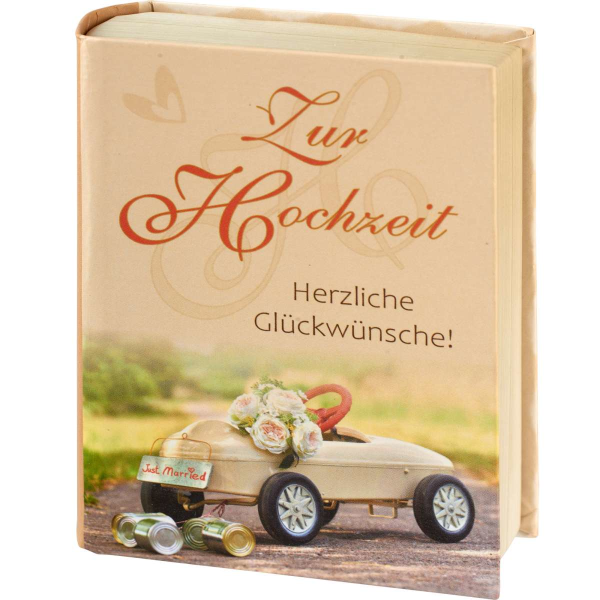 Geschenkschachtel Buch, Zur Hochzeit Herzliche Glückwünsche!