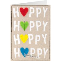 Filzkarte Happy Happy Happy