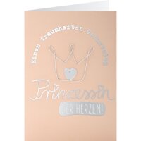 3D Grußkarte "Prinzessin der Herzen"