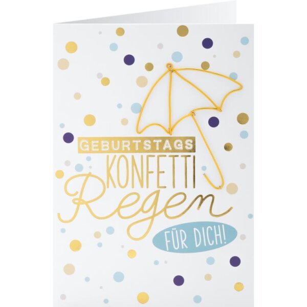 3D Grußkarte "Konfetti Regen"