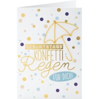 3D Grußkarte "Konfetti Regen"