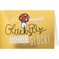 3D Grußkarte "Kleiner Glückspilz...