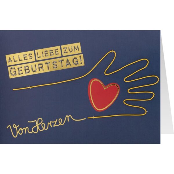 3D Grußkarte "Alles Liebe zum Geburtstag"