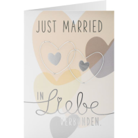 3D Grußkarte "Just Married in Liebe...