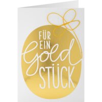 3D Grußkarte "Für ein Goldstück"