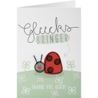 3D Grußkarte "Glücksbringer Gaaanz viel...