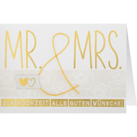 3D Grußkarte "Mr & Mrs zur Hochzeit alle...