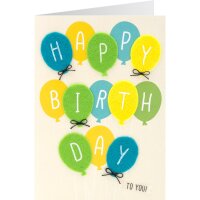 Filzkarte Happy Birthday to you
