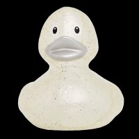 Ente Glitzer silber