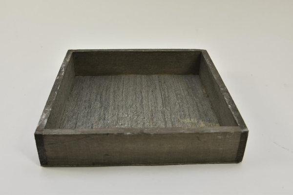 Holztablett quadratisch grey-wash 20x20x4cm