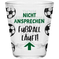Schnapsglas Nicht ansprechen Fußball läuft