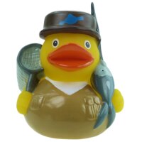 Ente Anton Angler Badeente – Quietscheente für...