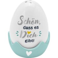 Eierbecher-Set Schön dass es Dich gibt! mit Salz und...