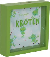 Spardose mit Glasfront Ein Paar Kröten