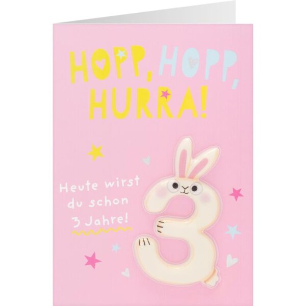 Happy Birthday für Kids Hopp, Hopp, Hurra Heut wirst du schon 3 Jahre!